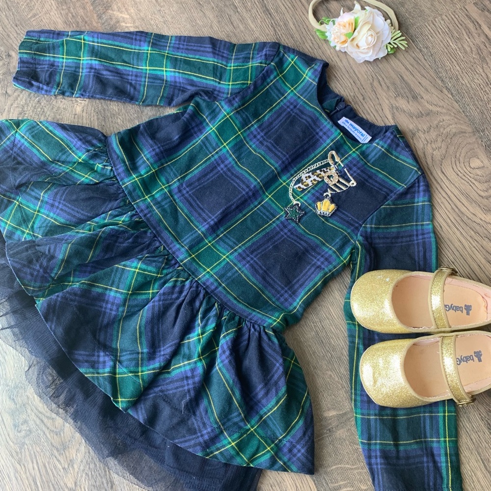 Mayoral plaid dress size 18mo